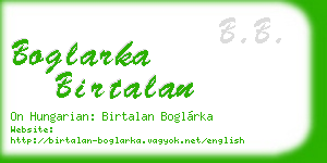 boglarka birtalan business card