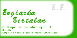 boglarka birtalan business card